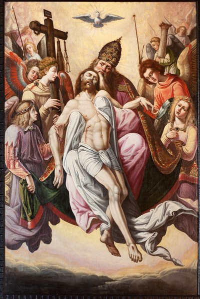 Pfarrkirche (Parochiale kerk Sint-Dionysius van Lede). Innenansicht. Der Chor. Ein Gemälde. Himmelfahrt. von Unbekannter Künstler