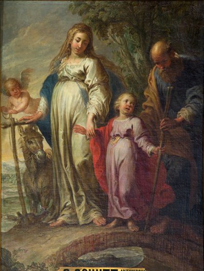 Pfarrkirche Onze-Lieve-Vrouw. Innenansicht. Epitaph. Das zentrale Gemälde. "Die Heilige Familie". von Unbekannter Künstler