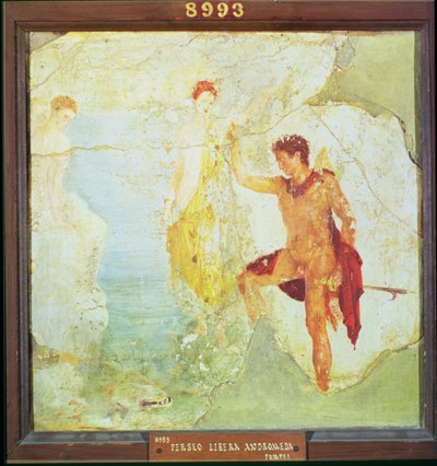 Perseus befreit Andromeda, aus dem Haus der fünf Skelette, Pompeji, 4. dekorativer Stil, ca. 30 n. Chr. von Unbekannt