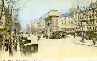 Porte Saint-Martin, Paris, um 1900 von Unbekannter Künstler