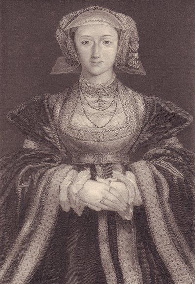 Porträt von Anne von Kleve (1515-1557), Königin von England, Gravur von William M. Timlin