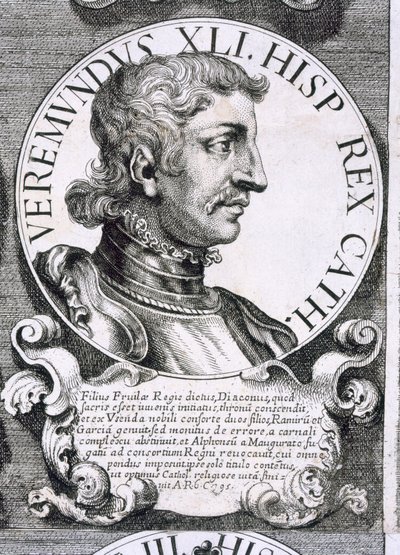Porträt von Bermundo I (Lithografie) von Unbekannt