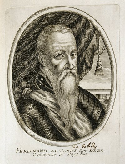 Porträt des Herzogs von Alba (1507-1582) (Gravur) von Unbekannter Künstler