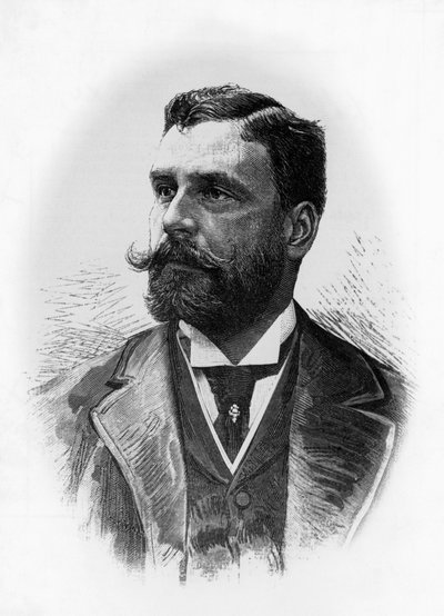 Porträt von Gerolamo Rovetta (1851-1910), italienischer Schriftsteller und Dramatiker, Gravur von William M. Timlin