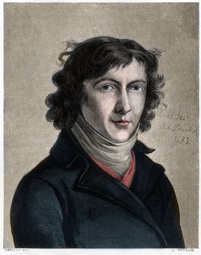 Porträt von Louis de Saint-Just von Unbekannt