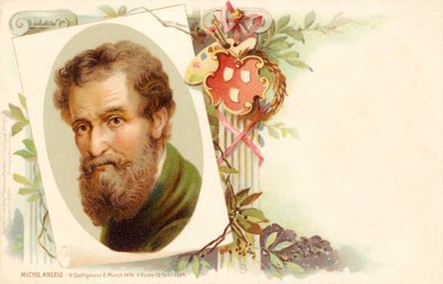 Porträt von Michelangelo (Druck) von Unbekannter Künstler