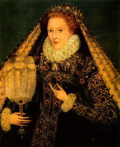 Porträt von Königin Elisabeth I. von England (Druck) von Unbekannter Künstler