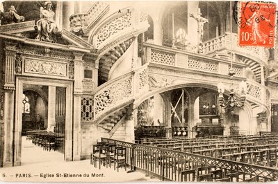 Postkarte/Kirche Saint Etienne du Mont, das Jube/Paris/Seine/Île-de-France/Frankreich von William M. Timlin