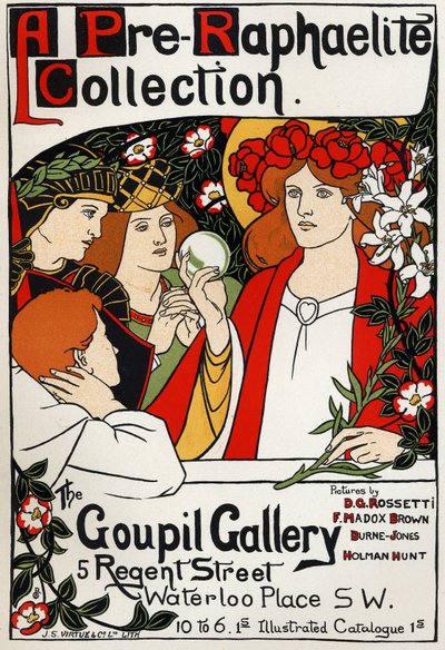Präraffaelitische Ausstellung in der Goupil-Galerie, London, ca. 1897 von Unbekannter Künstler
