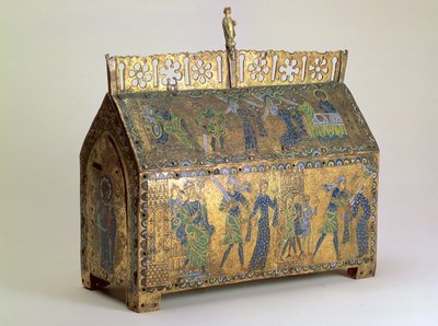 Reliquienschrein mit Szenen aus dem Leben der Heiligen Valeria, Limoges, ca. 1175 von Unbekannt