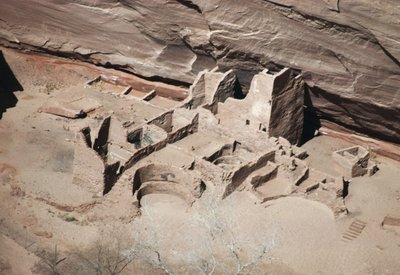 Überreste des Antelope House, Canyon de Chelly National Monument, Navajo-Indianerreservat, Arizona, USA (Foto) von Benjamin Baud