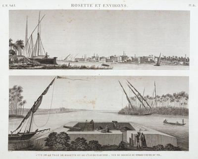 Rosetta und die Mündung des Nils, Ägypten, ca. 1798 von Unbekannt