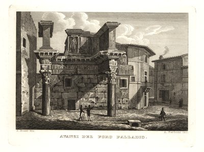 Ruinen des Forum Palladium, Avanzi del Foro Palladio, Rom von Unbekannt