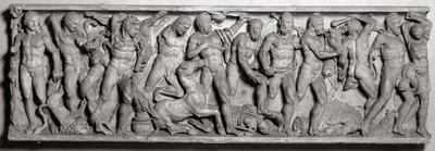 Seite eines Sarkophags, der die Arbeiten des Herkules darstellt, römisch, 2. Jahrhundert (Marmor) von Unbekannt