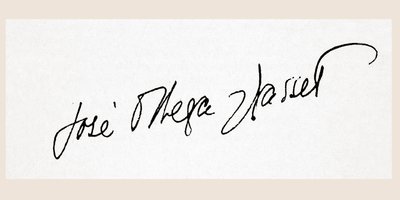 Unterschrift von José Ortega y Gasset von Unbekannt