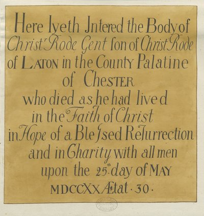 Stafford - Monumentale Inschrift in der St. Mary