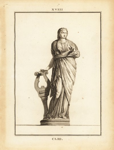 Statue der Clio, griechische Muse der Geschichte und des Leierspiels, mit Leier von Unbekannt