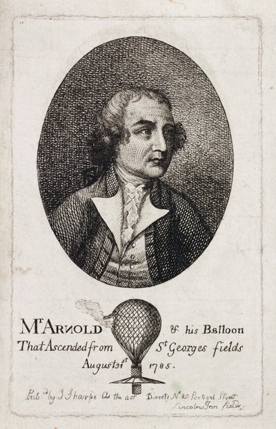 Stuart Amos Arnold, englischer Aeronaut, um 1785 von Unbekannt