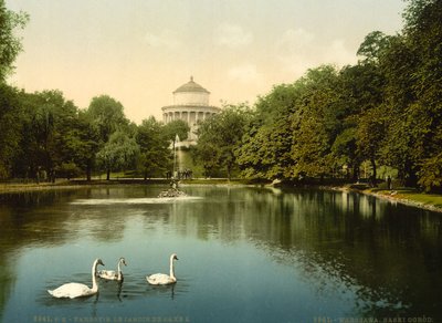 Der Sächsische Garten, Warschau, Russland (d.h. Warschau, Polen), ca. 1890-1900 von Unbekannter Künstler