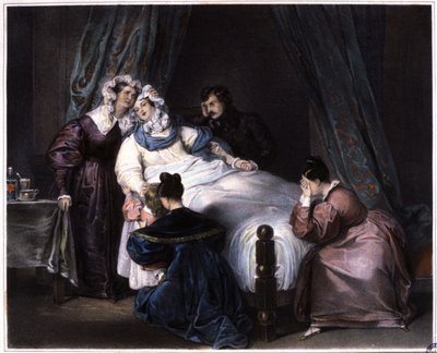 Der irreparable Verlust, sogar tot bei der Geburt, ca. 1840 von Unbekannter Künstler