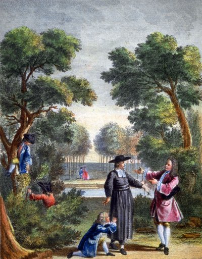 Der Schuljunge, der Pedant und der Gartenmeister von Unbekannter Künstler