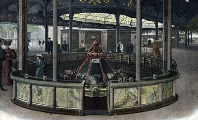 Thermal Tourismus: Die Quelle Sainte Grille in Vichy, Allier um 1905. von Unbekannter Künstler