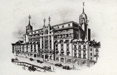 Thermaltourismus: Ansicht des Carlton-Hotels in Vichy, Frankreich ca. 1905 (Postkarte) von Unbekannter Künstler