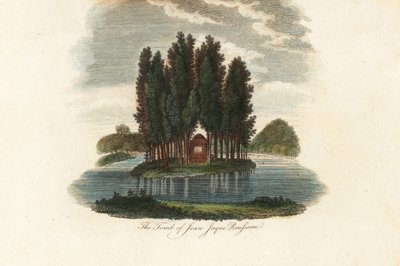 Grab von Jean-Jacques Rousseau, französischer Schriftsteller (Stich) von Unbekannter Künstler