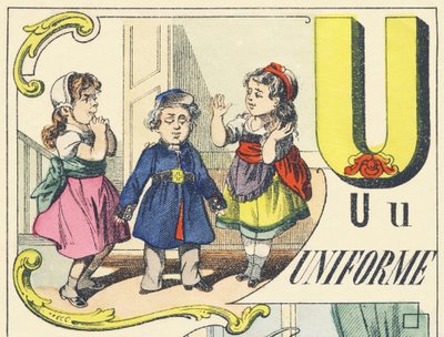 U : Uniform - Spiele-Alphabet, ca. 1890 (Illustration) von Unbekannt