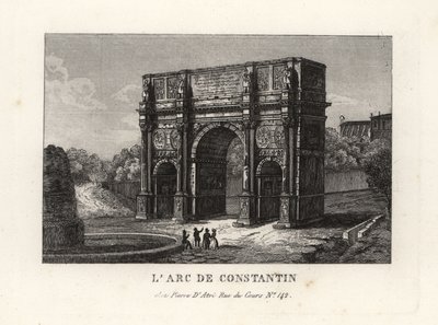 Ansicht des Konstantinsbogens, Arco di Costantino, Rom von Unbekannt