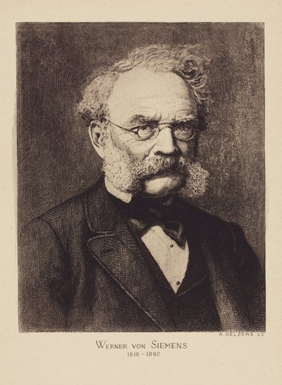 Werner von Siemens, deutscher Elektroingenieur und Erfinder, ca. 1880 von Unbekannter Künstler