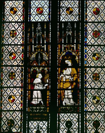 Fenster mit Darstellung der Jungfrau Maria und Raoul de Ferrieres von Unbekannt