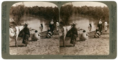 Taufe im Jordan, Palästina, 1903 von Underwood and Underwood