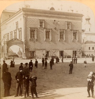 Berühmte Rote Treppe und altes Palais, Moskau, Russland, 1900 von Underwood and Underwood