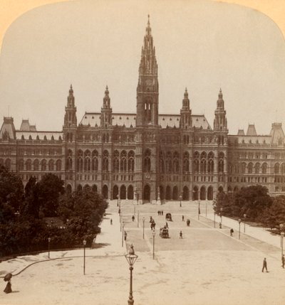 Das große Rathaus, Wien, Österreich Turm 320 ft. hoch von Underwood and Underwood