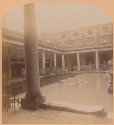 Das alte römische Bad, Bath, England, 1900 von Underwood and Underwood