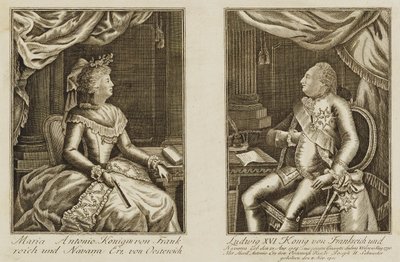 Maria Antonie und Ludwig XVI von Unidentified