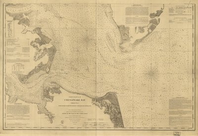 Chesapeake Bay, Blatt Nr. 1, York River, Hampton Roads, Chesapeake Eingang von United States Coast Survey