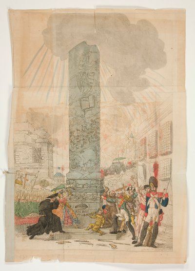 Konflikt vor einem Denkmal von Unknown