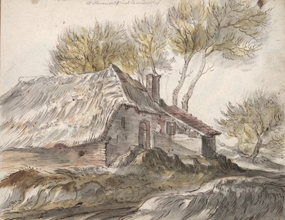 Hütte (recto); Schuppen (verso) von Unknown