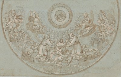 Entwurf für eine Apsis mit Franziskanermönchen und Engelsgruppen von Unknown