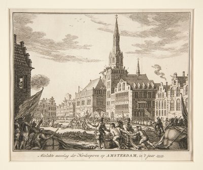 Misslungener Anschlag der Wiedertäufer auf Amsterdam von Unknown