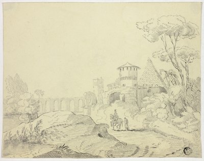 Außerhalb der Porta Metella, Rom von Unknown