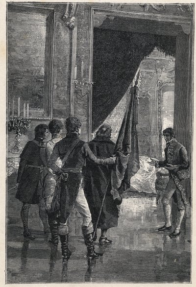 Eine Abordnung der Carbonari, der nationalistischen Geheimgesellschaft, wird Ferdinand I. der Beiden Sizilien (ehemals Ferdinand IV. von Neapel) 1820 vorgestellt von Unknown artist
