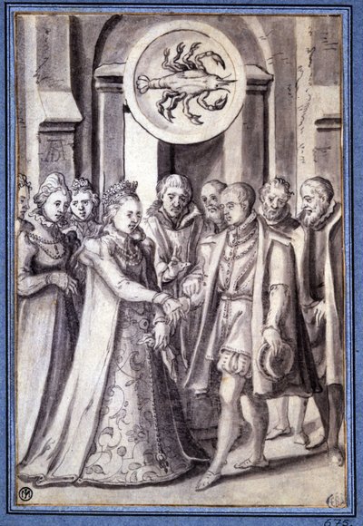 Eine Hochzeit im 17. Jahrhundert, unter dem Zeichen des Krebses von Unknown artist