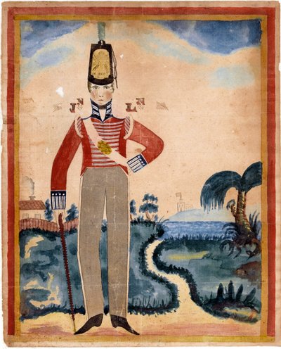 Ein Soldat des 7. Regiments zu Fuß (Royal Fusiliers) in der Karibik von Unknown artist