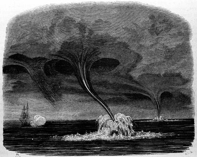 Ein Wasserwirbel. Gravur aus dem 19. Jahrhundert von Unknown artist