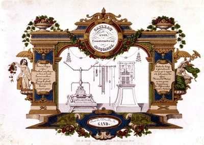 Werbung eines Herstellers des Jacquard-Webstuhls „Caillot de Lyon“ von Unknown artist