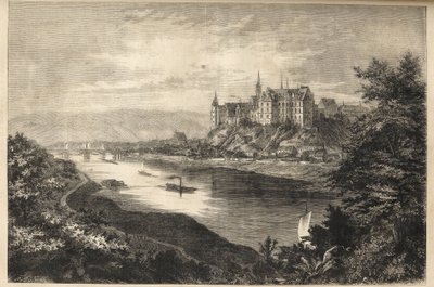 Schloss Albrechtsburg - Sachsen - Deutschland - Das Schloss Albrechtsburg im Land Sachsen in Deutschland - Gravur - 1866 von Unknown artist