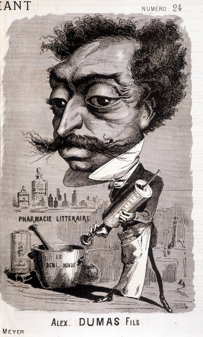 Alexandre Dumas Fils und seine „literarische Apotheke“ - in „Le Géant“ vom 02.08.1868 von Unknown artist